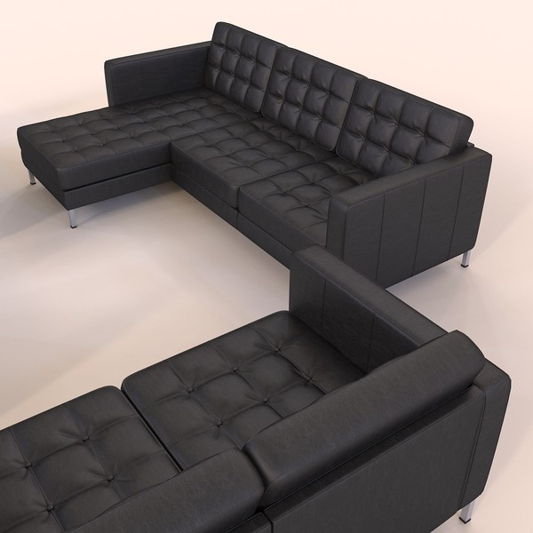 sofa knoll florence 3d model - sofa chaise longue armchair ikea karlstad by zelosh